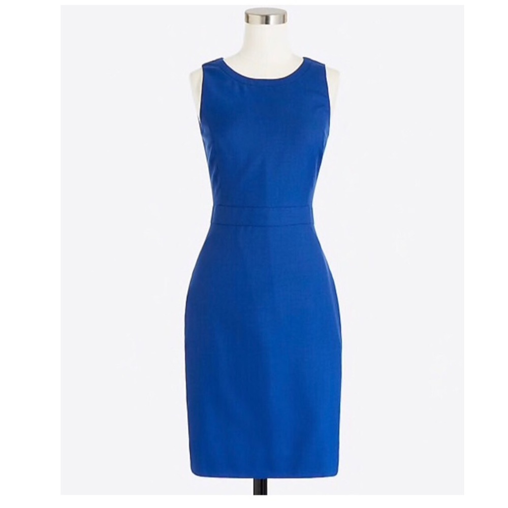 J Crew Wool Sleeveless Dress in Royal Blue size 4